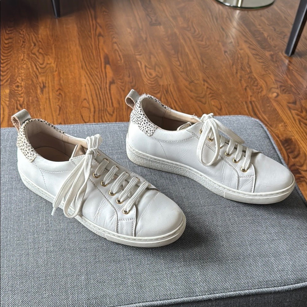 Mint Velvet Women's White Leather Sneakers - Picture 2 of 14